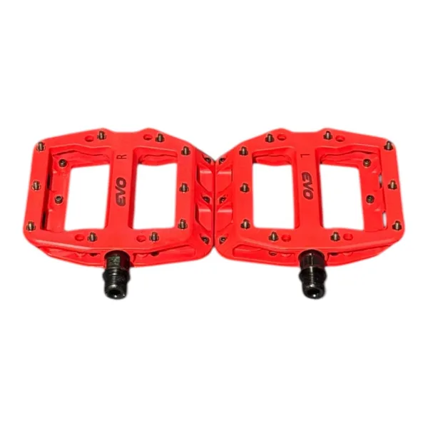 Evo Freerider Rulmanlı ve Çivili Platform Pedal Kırmızı - Görsel 2