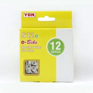YBN S12e 12 Vites E-Bike Uyumlu Zincir – 136 Link, Silver