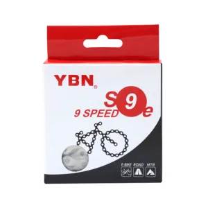 YBN S9e 9 Vites E-Bike Uyumlu Zincir – 136 Link, Gümüş